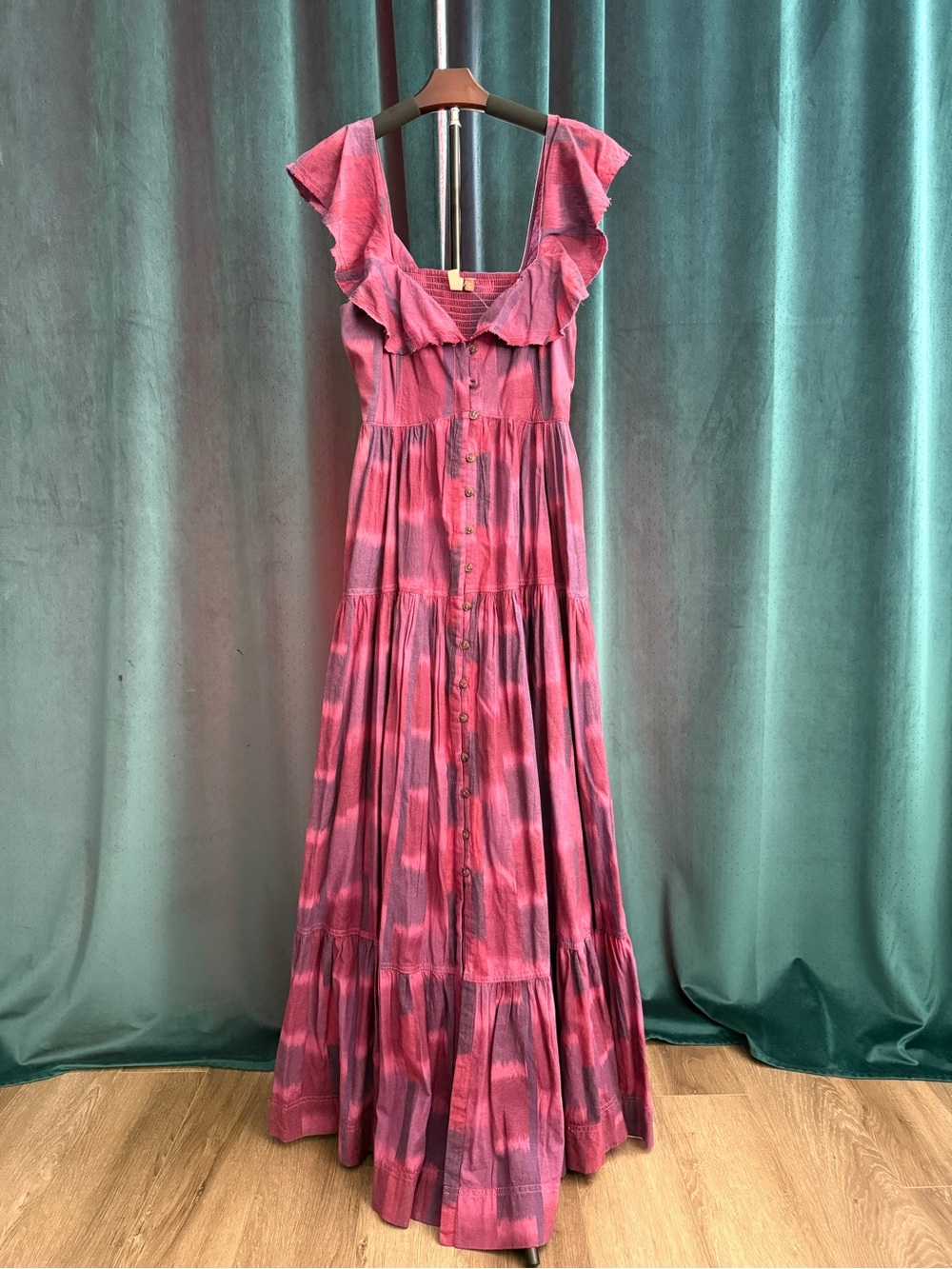 Anthropologie Pilcro Dyed Flutter-Sleeve Dress Dress M NWOT - Picture 5 of 7